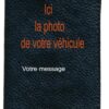 Syl'la Personnalisé Porte-Carte Grise et Papier Voiture en Cuir pour Femme et Homme avec Photo ou Logo et Texte Noir