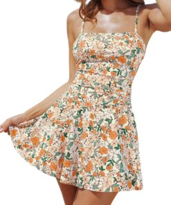 CUPSHE Maillot de bain une pièce tendance pour femme - Col carré froncé - Bretelles spaghetti réglables - Chic et confor
