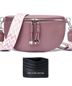 YISUOHOOM Sac Banane pour Femme Violet Petit Sac a Main Bandoulière avec Fente pour Téléphone et Carte de Crédit