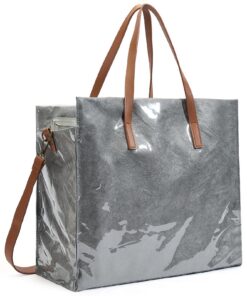 Azooken Sac ordinateur portable 15,6 Pouces Tyvek Grand Format Cabas Fermeture Éclair,Voyage Plage Travail Ecole Salle d