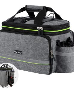 UBORSE Sacoche Velo Arrière Étanche Gris 3 en 1 Sac de Roue Arrière Réfléchissante