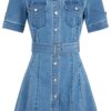 Robe courte patineuse en jean Élastique et légère pour le patinage - Taille 36-40