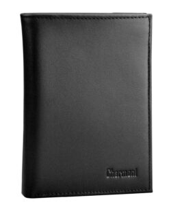 Portefeuille homme Charmoni Max - Protection RFID 4 volets - 22 cartes - Noir