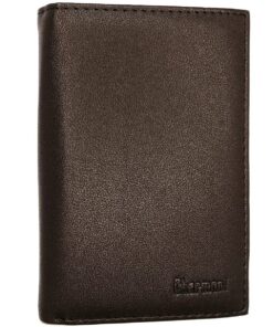Charmoni GC101 - Portefeuille Homme Grand Classique Porte Carte Crédit Visite Monnaie en Cuir Synthétique (Marron)