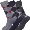 COSHAL Lot de 3 paires de chaussettes pour homme diabétique - Antidérapantes et douces - Pieds enflés - Taille 39-45