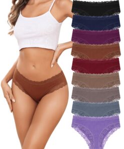 Levao Culottes en coton respirant pour femme Dentelle Multipack S-XLsexy