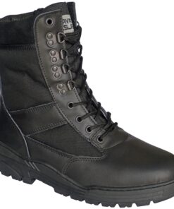 Title: Bottes de Combat en Cuir Noir de Savage Island pour Hommes - Ultra Confortables et Durables | Taille US 8