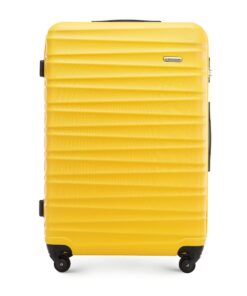 Valise Grande Taille WITTCHEN Rigide ABS Rollerbag Serrure CombinaisonXL Jaune Air France