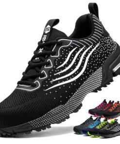 ISOOUS Chaussures de Sécurité Homme légères et respirantes avec embout en acier pour travail et confort