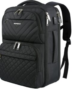EMPSIGN Sac à dos ordinateur portable professionnel, sac de voyage matelassé à grande capacité pour homme femme, sac à d