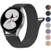 Bracelets Wanme pour Samsung Galaxy Watch 4, acier inoxydable, taille 20 mm, homme et femme, noir