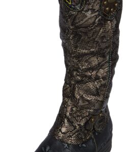 LAURA VITA Femme Gacmayo 15 Botte Hauteur Genou Chic et Chaude pour l'Hiver en Raquette de Daim