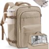 LOVEVOOK Sac à dos de voyage femme kakiiciel grand sac à dos de voyage avec compartiment pour ordinateur portable pour v