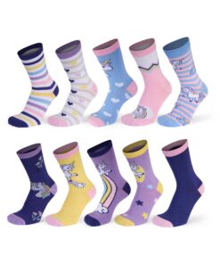 Chaussettes Basic Treasure Lot de 10 paires pour enfants, 70% coton, OEKO-TEX, parfait pour garçons et filles
