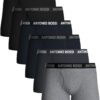 ANTONIO ROSSI Boxers ajustés sans étiquettes pour homme - Doux, respirant, évacuation de l'humidité - Lot de 6 pour homm