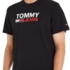 Tommy Jeans T-Shirts Court pour Homme en Velours Côtelé