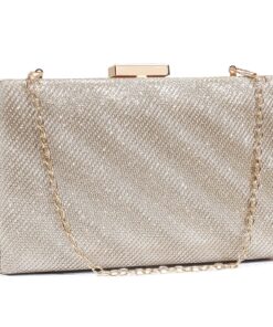 Pochette à Paillettes BAIGIO Argentée pour Mariées Élégantes, Sac à Main Vintage BAIGIO pour Soirée, Sac à Épaule BAIGIO
