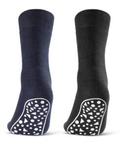 Sockenkauf24 | Antidérapantes + Élégantes Chaussettes Homme et Femme | Noir, Bleu, Gris | 2 | 4 | 6 Paires | Chaussettes