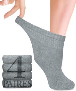 Fiera Besa - Paires de chaussettes en bambou pour diabétiques, confortables pour femmes enceintes et personnes âgées, lo