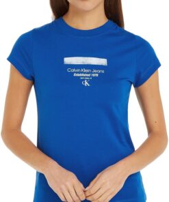 Calvin Klein T-Shirts Manches Courtes Femme Élégants et Confortables pour la Mode Été