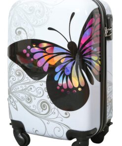 CELIMS Valise Cabine Petite Taille Conforme aux Nouvelles Réglementations de EasyJet - Bagages à Main Blanc PC (PC Blanc