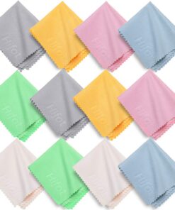 Nettoyant Lunettes Lingettes Microfibre Hifot 12 Pièces Caméras iPhone Tablettes Téléviseur - 5.7"/1|5cm *6.9"/17.5cm