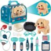 STAY GENT Kit Vétérinaire Électrique Interactif pour Enfants 3-8 Ans avec Chien Peluche Cage & Stéthoscope