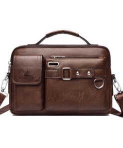 Goecice Sacoche Homme Multifonctionnel pour Voyage et quotidien en Cuir Vintage