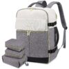 Lovedook Sac à Dos Voyage Cabine Avion Bagage pour Easyjet Ryanair, Grande Capacité et Pratique, Beige Gris Noir