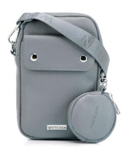 WITTCHEN Sac à bandoulière classique | Sac en cuir végétal pour femme | Sac à main élégant et pratique | Sac amovible av