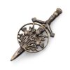 Kilt Emporium Trinity Thistle Large Kilt Pin pour Hommes - Émbleme Écossais Rust Free en Bronze - 4 Pouces