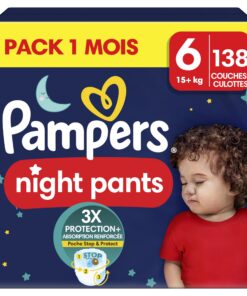 Pampers Night Pants Taille 6 : Protection Renforcée & Maintenance 360° Parfaites Pour Enfants Grands 138 Couches - Idéal