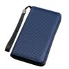SUEEWE Grande Capacité Portefeuille Homme Bleu, 8 Emplacements, 2 Compartiments à Billets, 1 Compartiment à Téléphone, B