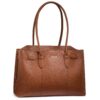 Sac à main pour femme - Grand sac étanche pour ordinateur portable 15,6" en cuir élégant - Sac fourre-tout professionnel