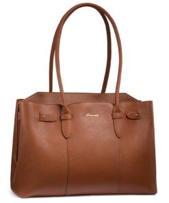 Sac à main pour femme - Grand sac étanche pour ordinateur portable 15,6" en cuir élégant - Sac fourre-tout professionnel