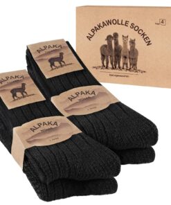 SukModen Chaussettes en Alpaga pour Hommes et Femmes - Chaussettes Hiver Chaudes Épaisses Respirantes