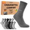 Sockenkauf24 10 Paires Chaussettes Confort Diabetiques OEKO-TEX STANDARD 100 pour Homme et Femme Choisir des Chaussettes