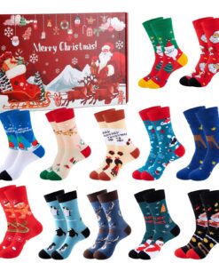 Wzone Lot de 12 paires de chaussettes douillettes pour femmes et adultes - Chaussettes amusantes en coton avec dictons -