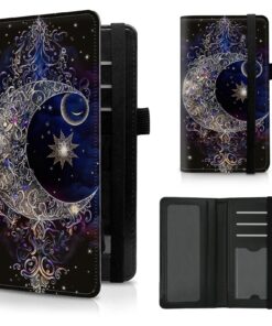 Étui de chéquier en cuir synthétique pour homme avec espace pour cartes, stylo et sangle élastique, compatible Violet