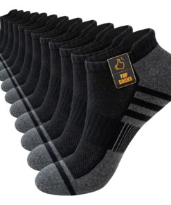 Chaussettes Basses Courte Stoeury, Anti Ampoule Sport pour Homme Femme, Lot de 6 Paires OEKO-TEX, Coton Respirant Anti-t