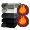 MOSOTECH 5 Paires Chaussettes Chaudes pour Homme - Thermo-Patiences Épaisses en Éponge Hiver, Cadeau Idéal pour Homme -