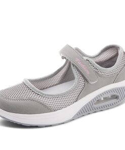 Minceur Taille Chaussures Marche Baskets Plate-Forme Poids Light en Élástique Sports Yoga Tennis Pas Cher en Maille Plat