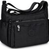 Sac bandoulière WACCET Femme Grand Imperméableavec Bandoulière Réglablepour Voyage et Usage Quotidien Nylon Multi Poches