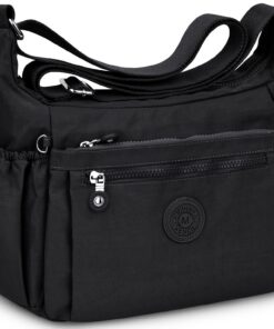 Sac bandoulière WACCET Femme Grand Imperméableavec Bandoulière Réglablepour Voyage et Usage Quotidien Nylon Multi Poches