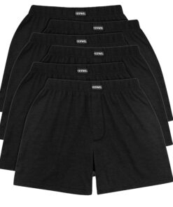 YESWEL Caleçons Homme Lot de 6 - Boxer Coton Respirant, Longs et Doux, Style Rétro - Idéal pour la Maison et les Voyages