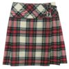 Tartanista Jupes plissées pour fille moderne avec motif tartan et lanières en cuir - Taille US 4-12 - Rouge