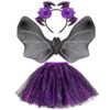 Hifot Costume Halloween Enfant Toile Araignée Jupe Tutu Ailes Serre-tête Cosplay