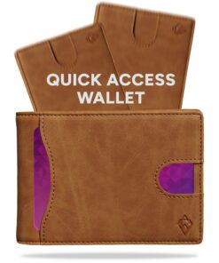 AKIELO Portefeuille RFID Blocage à Rabat pour Homme – Porte Cartes Élégant avec Languette et Coffret Cadeau – Collection