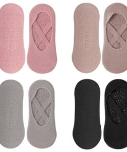 Chaussettes Pilate mtuihfo Antidérapantes en Coton Respirant Femmes Pilates Barre de Danse Entraînement Poignées Sangles