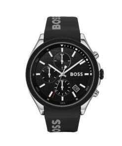 BOSS Montre Chronographe Quartz Homme 44 mm Résistance à l'Eau 5ATM Fonction Date 3 Sous-Cadrans Brignet Silicone